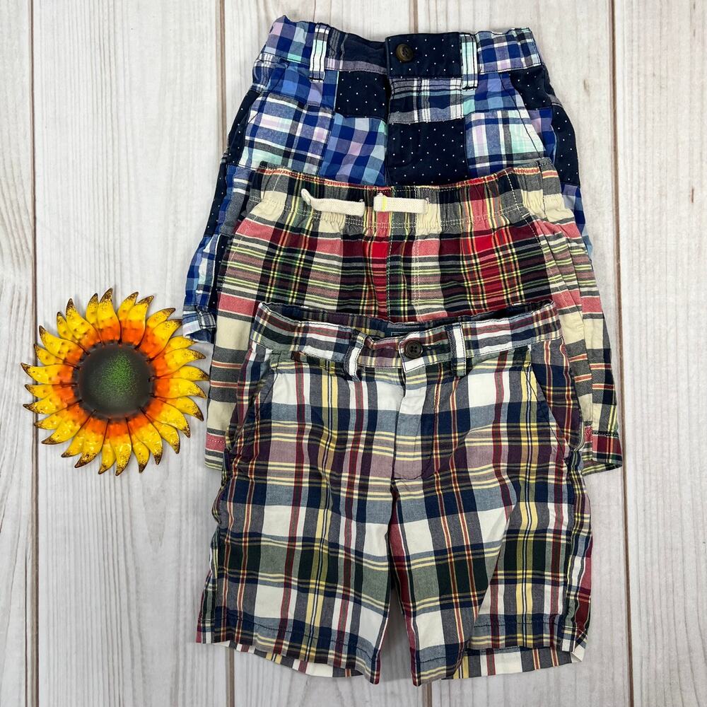 Boys Plaid Shorts Bundle Size 4 4T Polo Ralph Lauren Janie and Jack Crewcuts